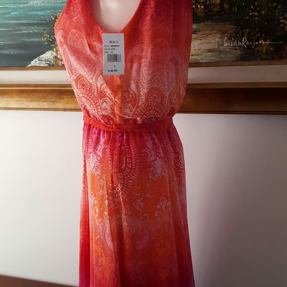 NWT Rabbit Rabbit Rabbit flirty neck ombre dress - Picture 2 of 8